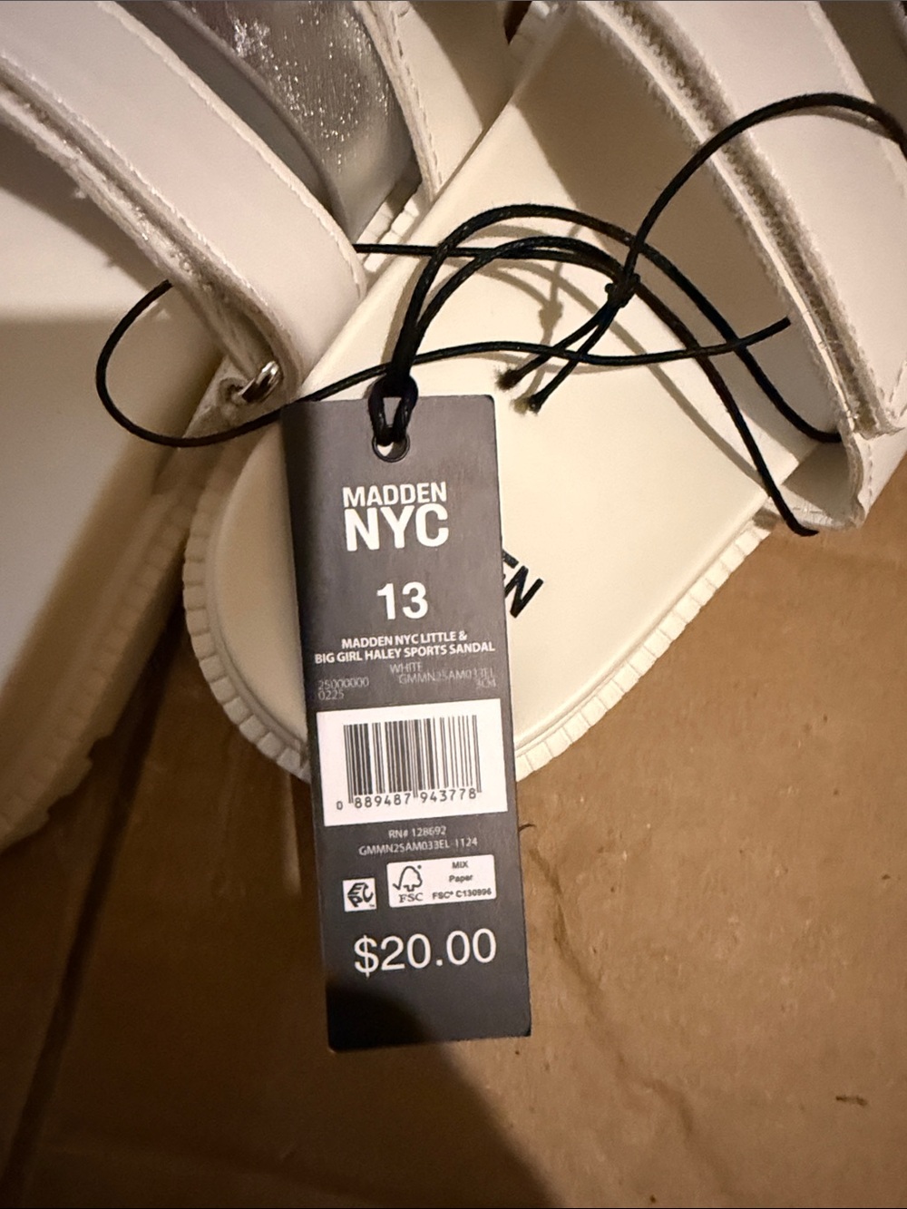 Madden NYC White Platform Sandals - Size 13